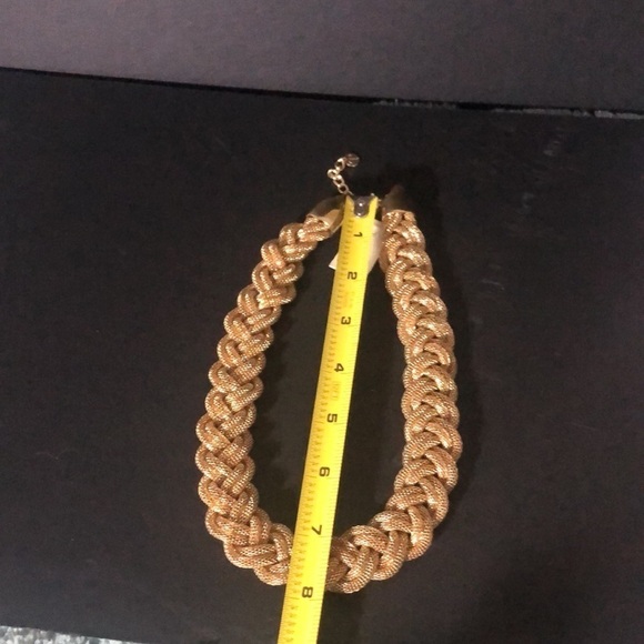 Talbots gold tone braided bulky chain necklace​ - Picture 7 of 9